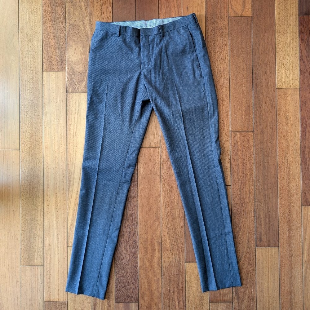 Zara Summer Wool Pants Navy